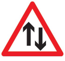 Two Way Traffic Road Sign